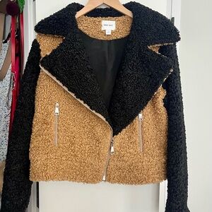 Nine West Teddy Motorcycle Coat